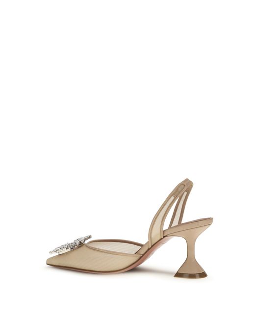 AMINA MUADDI Natural Pumps Begum Upper: Polyester Sandal