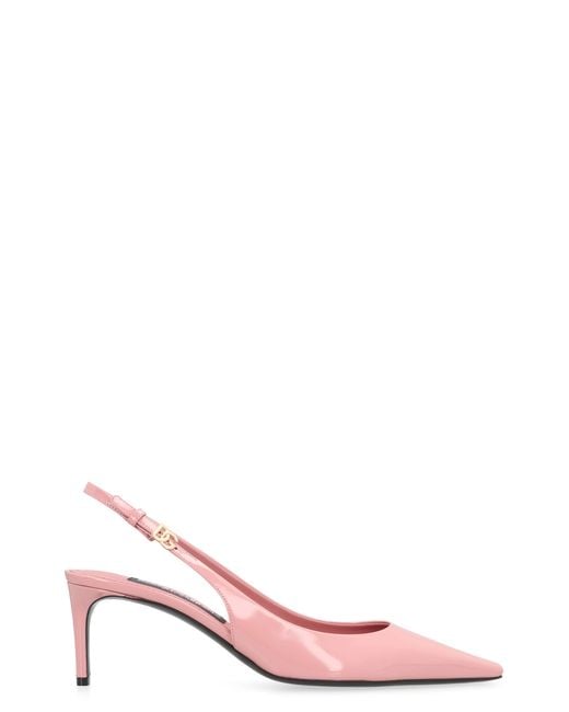 Dolce & Gabbana Pink Slingback Pumps Calf Leather