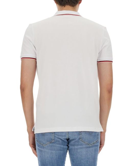 DIESEL White Polo With Logo for men