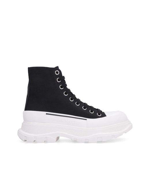 Alexander McQueen Black Treadslick High Top Sneakers