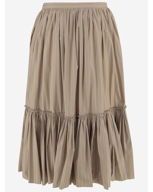Jil Sander Brown Skirt Cotton
