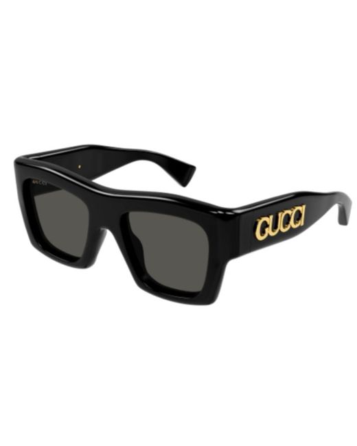 Gucci Black Acetate Oversized Square Sunglasses