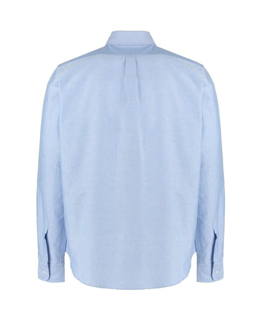 Aspesi Blue Cotton Poplin Shirt for men
