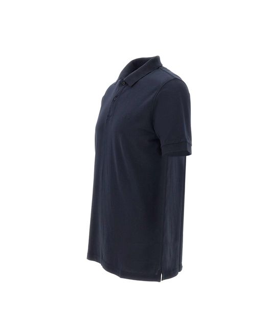 Sun 68 Blue Cold Garment Dye Cotton Polo Shirt for men