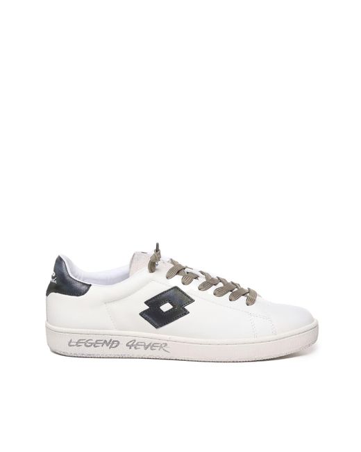 Lotto Leggenda White Autograph Legend Leather Sneakers for men