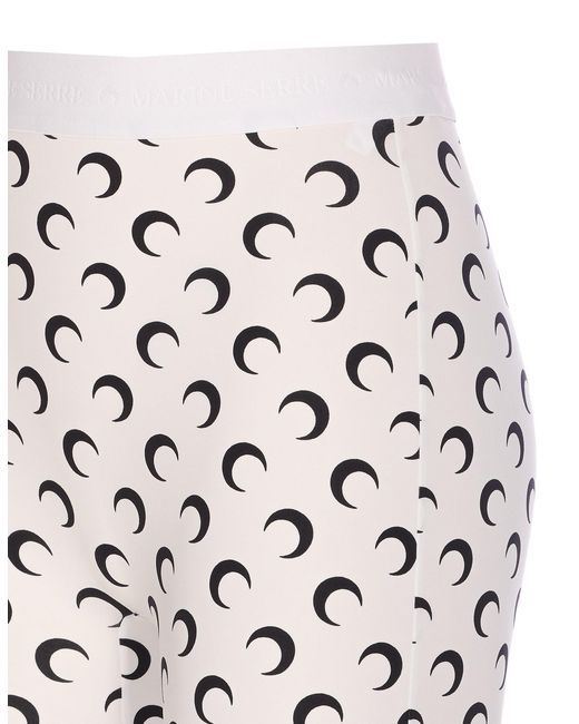 MARINE SERRE White Moon Printed Leggings