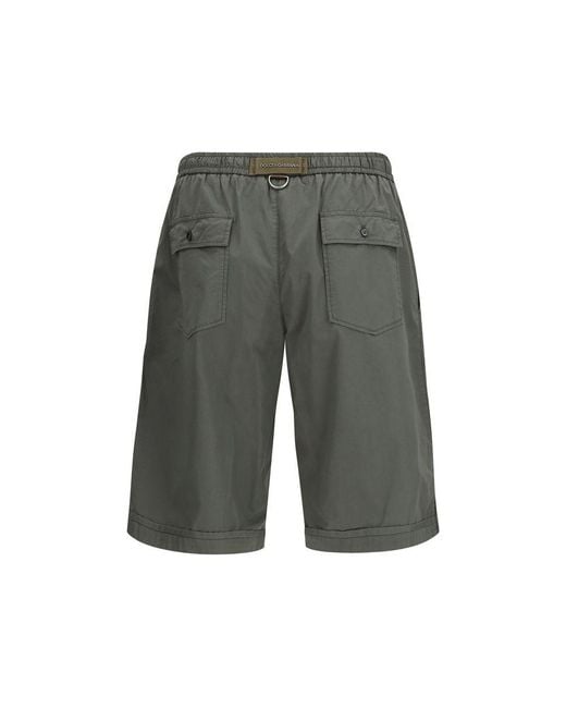 Dolce & Gabbana Gray Cotton Bermuda Shorts for men