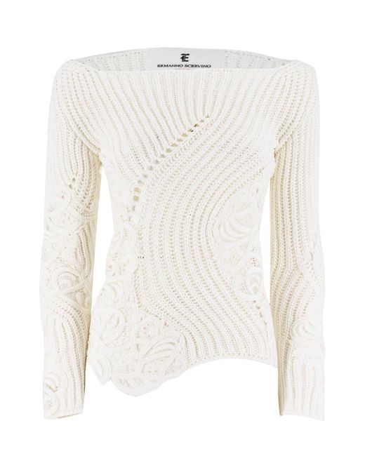 Ermanno Scervino White Sweater