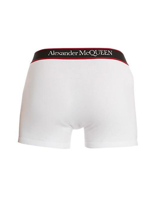 Alexander McQueen White Boxer Selvedge for men