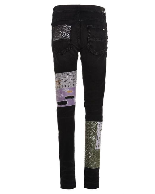 Amiri art patch jean black sales