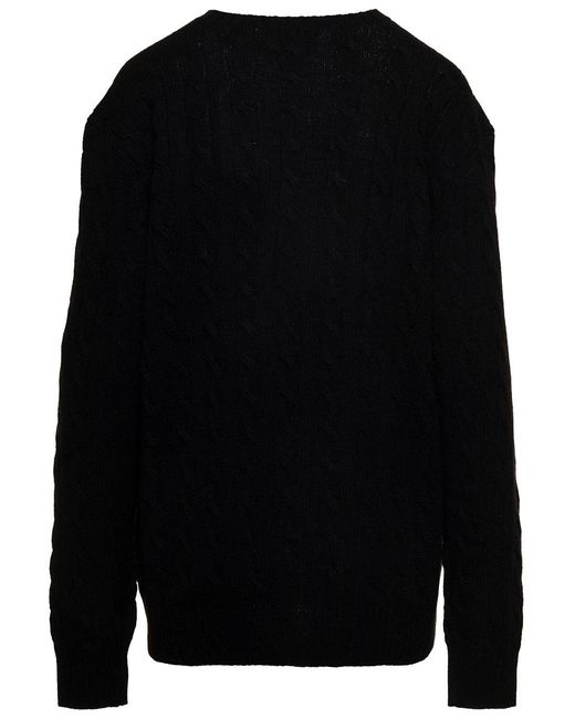 Polo Ralph Lauren Black Maglia Girocollo Treccia for men