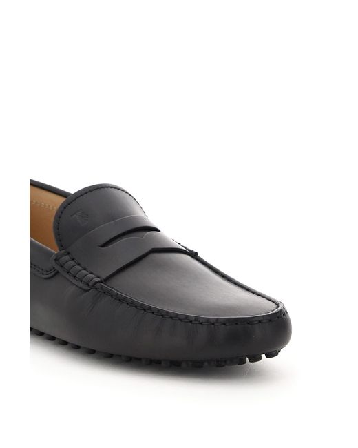 Tod's Black Nuovo Gommino Driver Loafers for men
