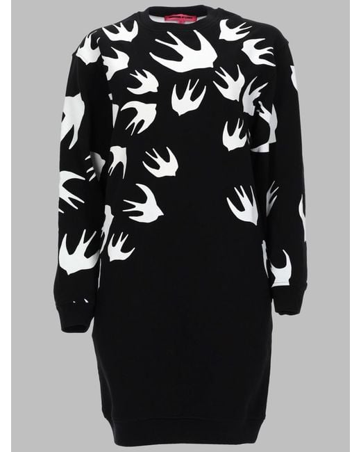 McQ Alexander McQueen Black Mini Cotton Dress Polyester