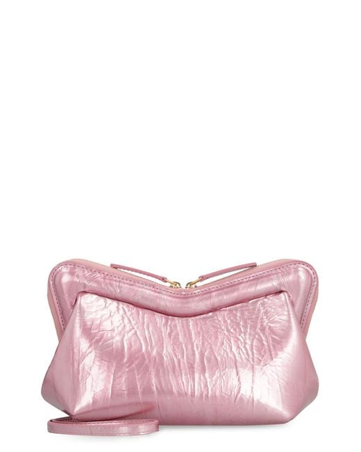 Mansur Gavriel Pink Mini M Frame Leather Bag