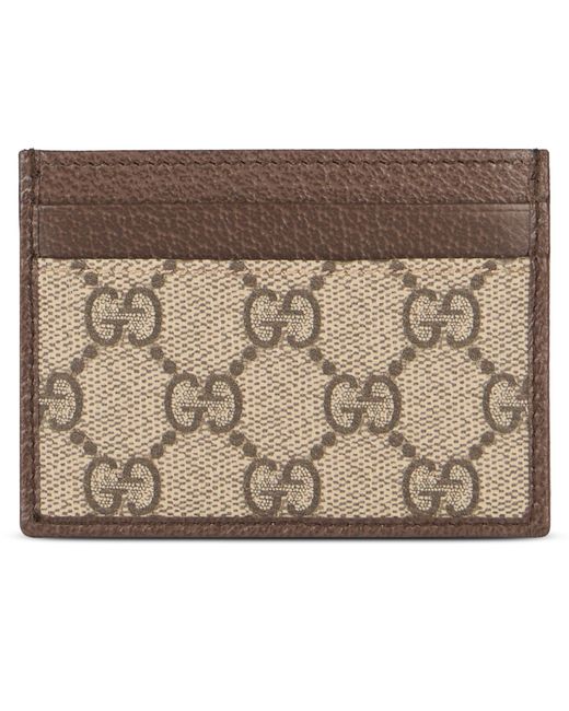 Gucci Brown Cardholder Ophidia Gg Supreme Polyurethane Wallets & Purses