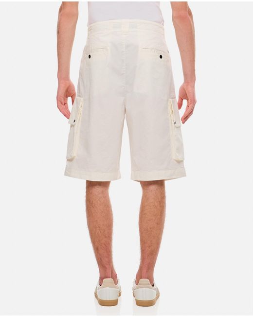 C P Company Natural Twill Stretch Cargo Shorts for men