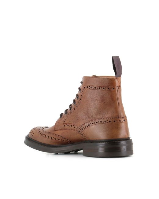 Tricker's Brown Lace-Up Boot Stow for men