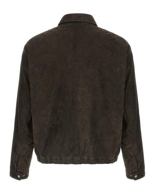 Giorgio Brato Black Suede Jacket for men