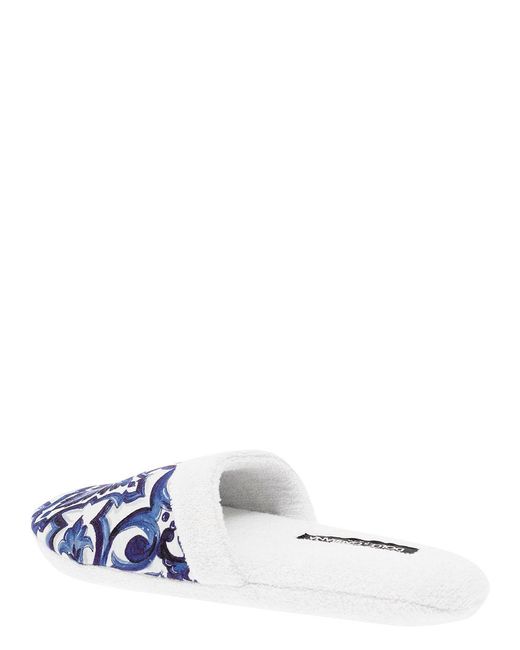 Dolce & Gabbana White Slippers Cotton