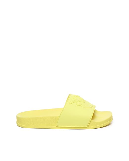 Pinko Yellow Rubber Slide With Logo