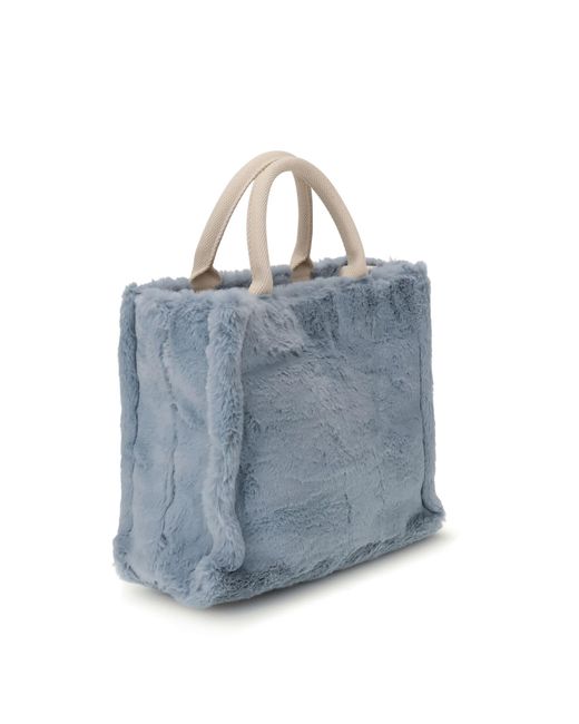 Marni Blue Small Basket Tote Bag