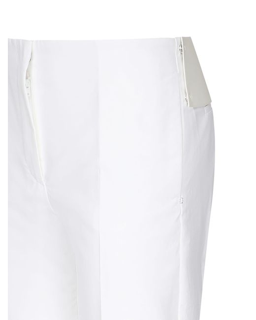 パンツ Sportmax Wide White Cotton Trousers Sportmax Wide Trousers in White | Lyst