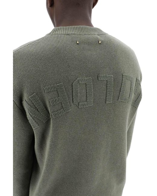 Golden Goose Deluxe Brand Green Davis Cotton Rib Sweater for men