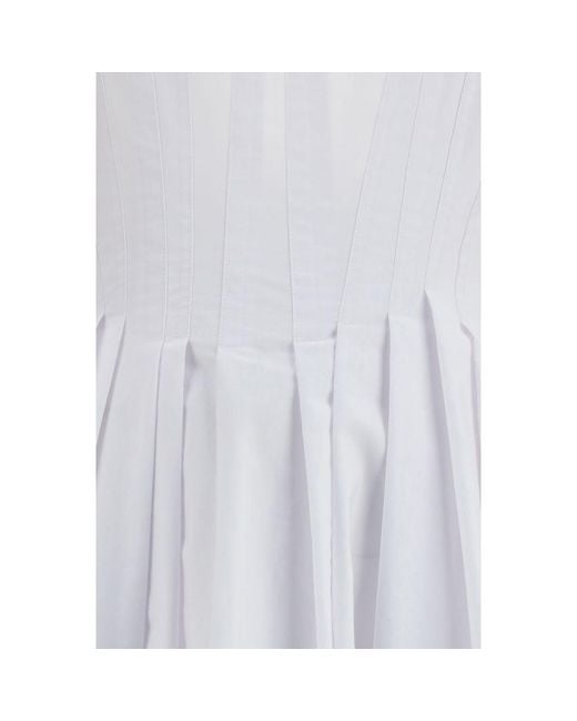 Max Mara White Cotton Casual Dress