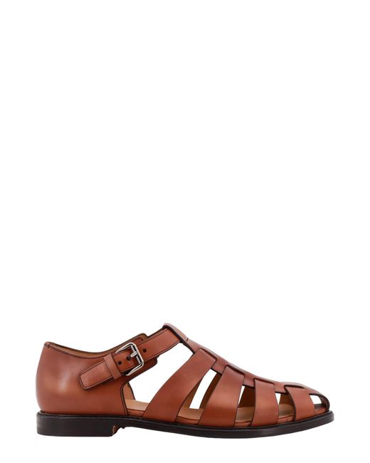 Church's Brown Fisherman Leather Sandals for men
