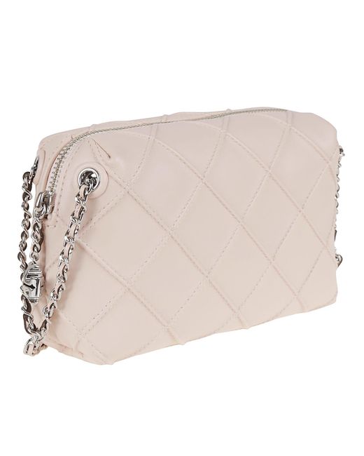 Tory Burch Natural Fleming Small Crossbody Bag