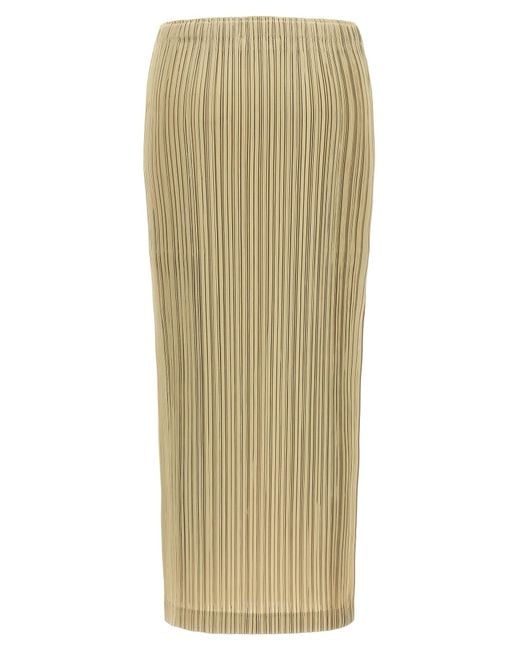 Pleats Please Issey Miyake Natural 'Thicker Bottoms 1' Skirt