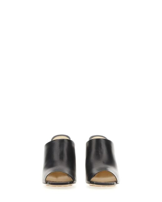 Bottega Veneta Black Slingback Sandal Lambskin