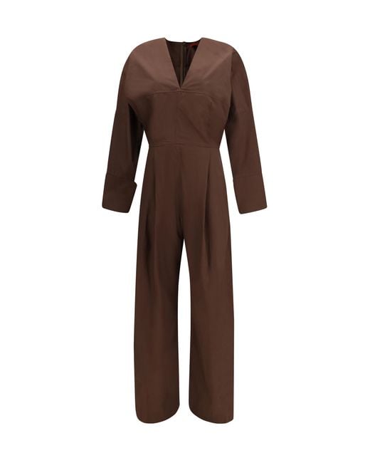 THE LATEST Brown Drew Jumpsuit Cotton Jumpsuits