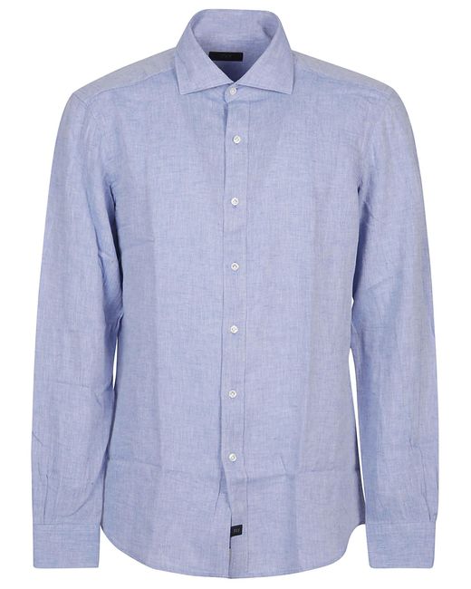 Fay Blue Long Sleeve Shirt for men
