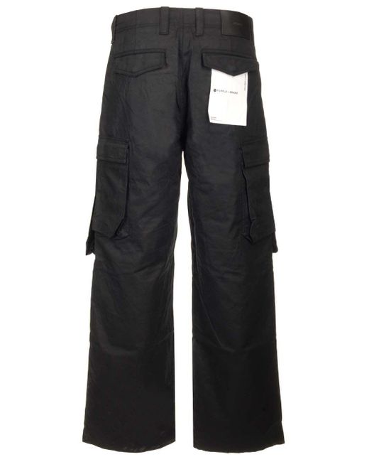 Purple Brand Gray Baggy Fit Cargo Trousers for men