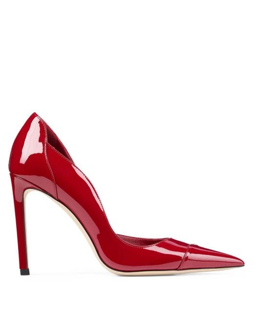 Jimmy Choo Red Brigitte Patent Leather Pumps