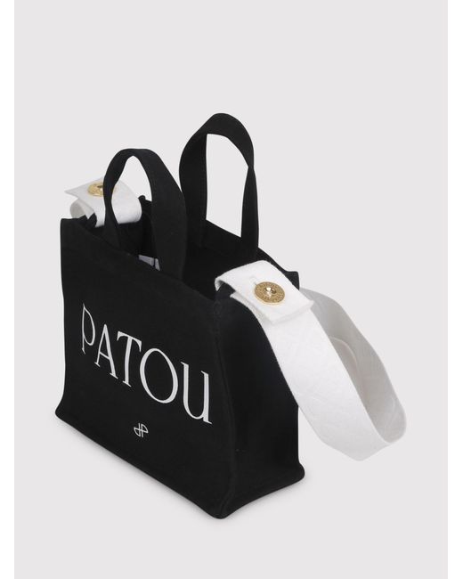 Patou Black Small Tote Bag