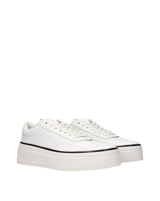 Jil Sander White Platform Laceup Sneakers