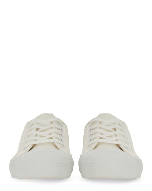 Studio Nicholson White Sneaker Byrd Upper: Cotton Trainers for men