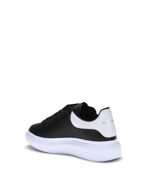 McQueen Black Leather Sneakers- Upper: Calf Trainers for men