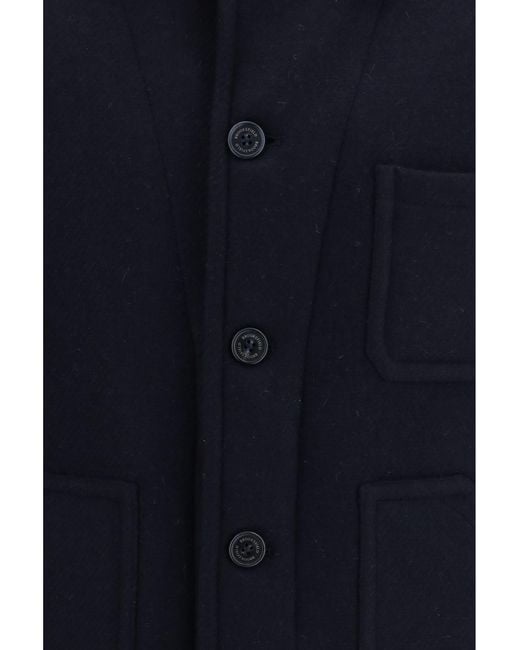 Brooksfield Blue Wool Work Jacket Knitwear for men