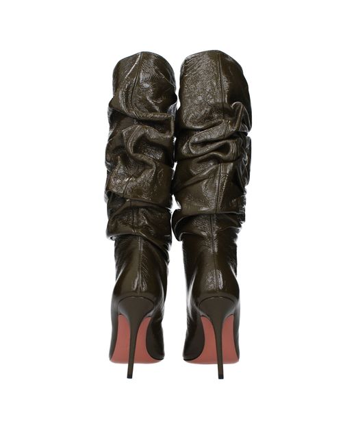 AMINA MUADDI Black Tina Boots Ruched