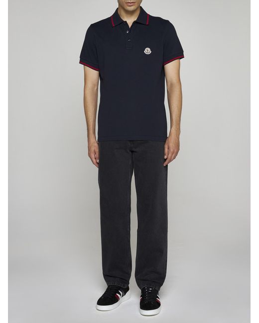 Moncler Blue T-shirts And Polos for men