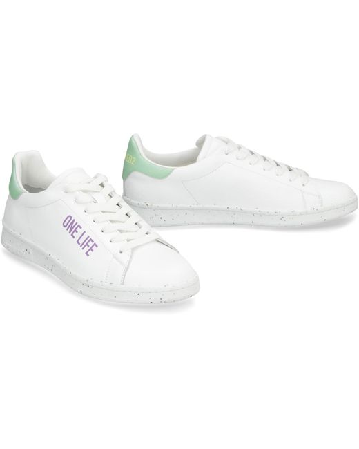 DSquared² White Leather Low-Top Sneakers for men