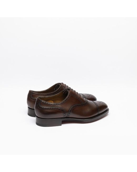 Edward Green Brown Cadogan Dark Oak Antique Calf Oxford Shoe for men
