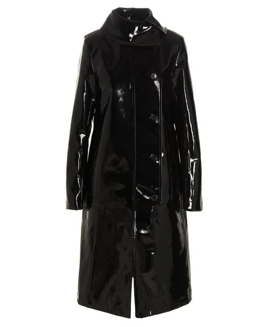 Raf Simons Black Vinyl Trench Coat