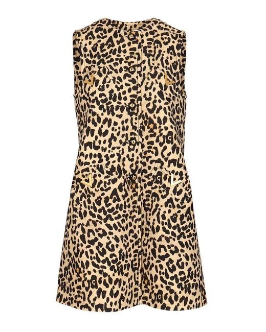 Valentino Natural Animalier Mini Dress