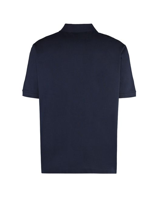 Bottega Veneta Blue Cotton Piqué Polo Shirt for men