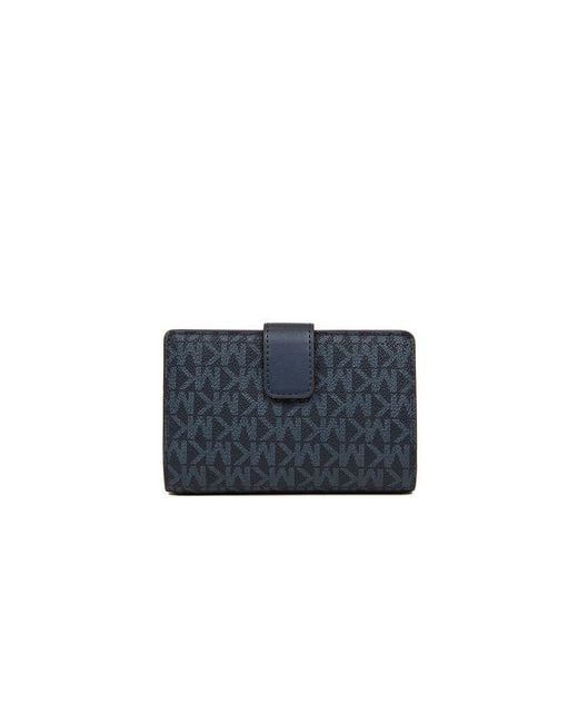 Michael Kors Blue Wallet & Key Fob Polyvinyl Chloride Bags