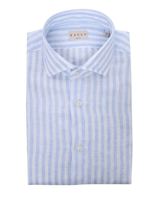 Xacus Blue Light Striped Shirt for men